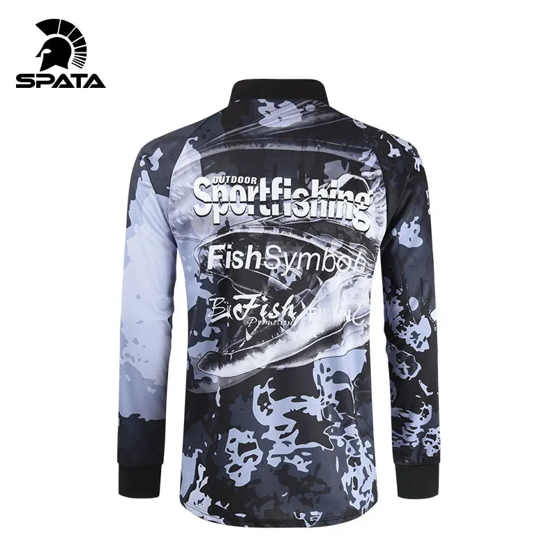 2025 New SPATA Fishing Shirt Long Sleeve Sun Protection UPF50+ Fishing Clothing Breathable Jersey Quick Dry Fishing Clothes
