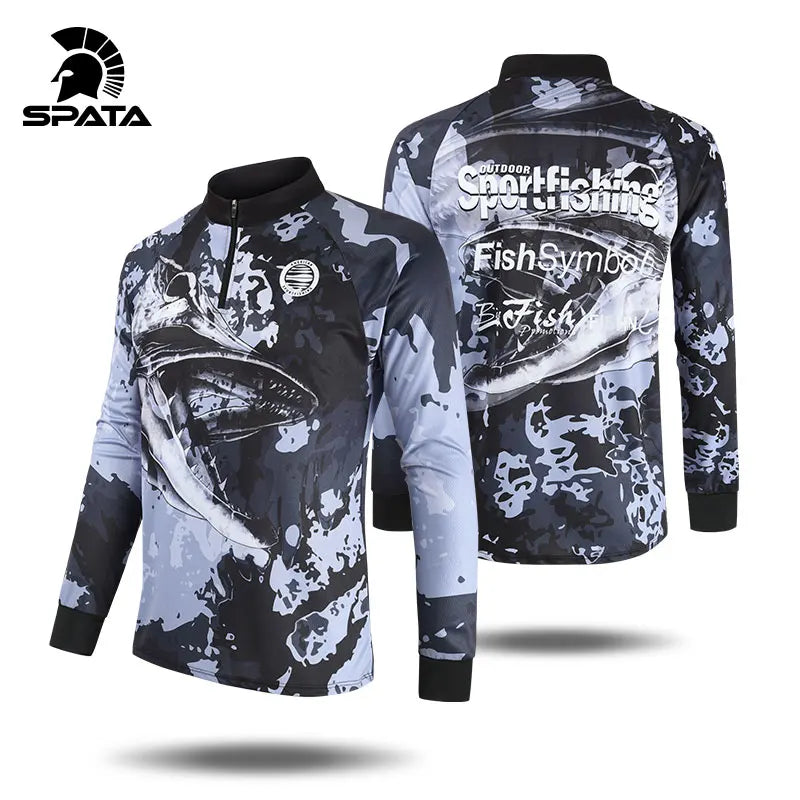 2025 New SPATA Fishing Shirt Long Sleeve Sun Protection UPF50+ Fishing Clothing Breathable Jersey Quick Dry Fishing Clothes